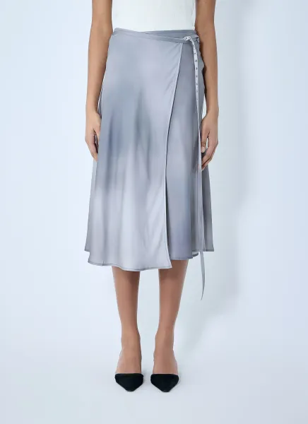 Satin Wrap Skirt