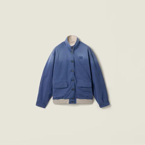 Old washed twill blouson jacket