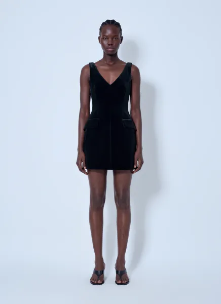 Sportmax Sleeveless Velvet Mini Dress