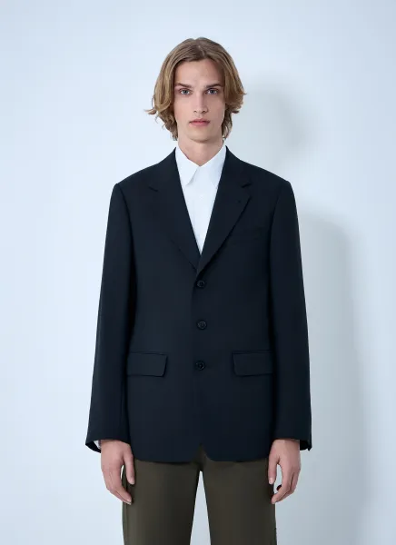 Single-Breasted Wool Blazer