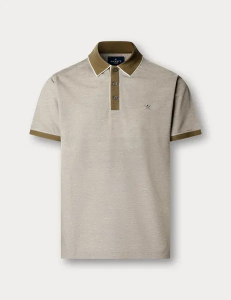 Hackett Pure Cotton Pique Polo Shirt Green
