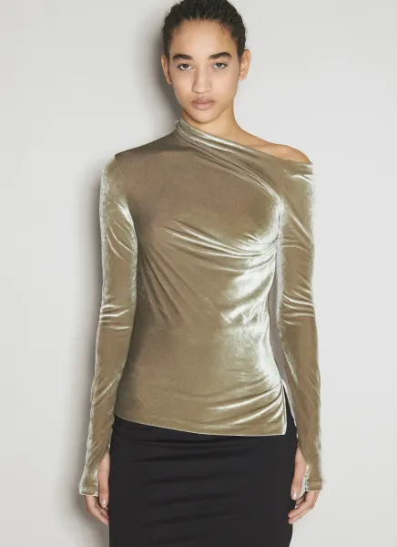 Velvet Asymmetrical Top