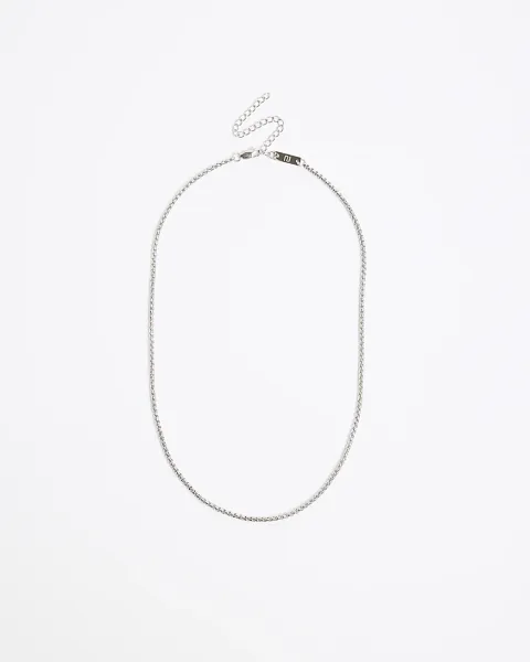 River Island Stainless Steel Cable Chain Necklace