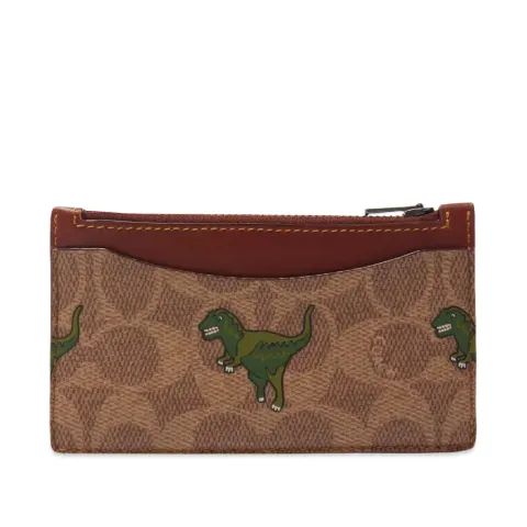 Rexy Leather Zip Closure Card Case
