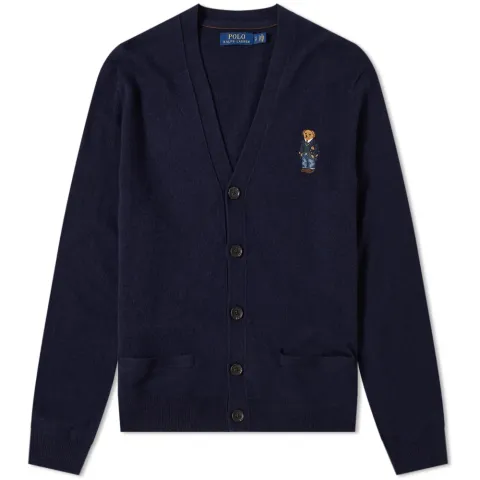 Small Bear Embroidered Cardigan
