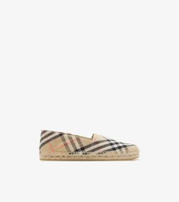 Check Mews Espadrilles​ in Sand beige - Women, Linen