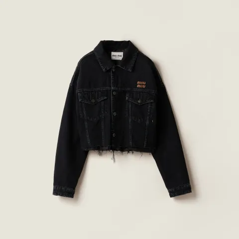 Black denim jacket