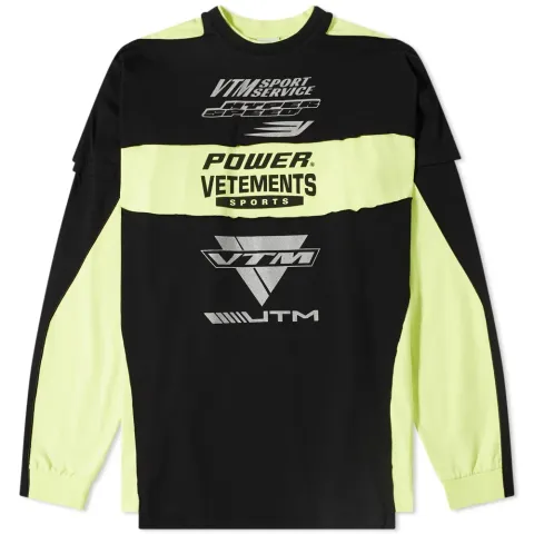 Long Sleeve Motocross Patched Logo T-Shirt