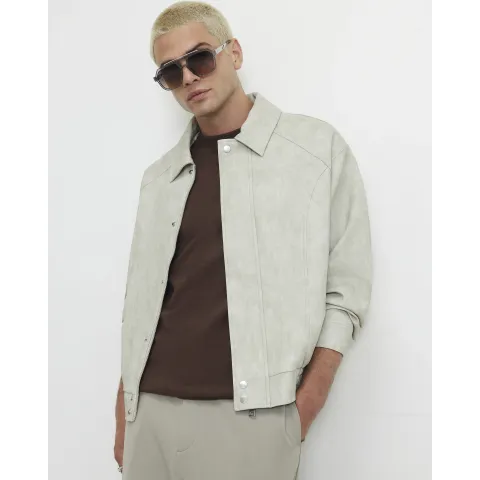 River Island Faux Leather Washed Jacket