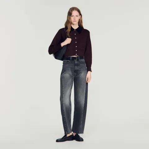 SANDRO Cropped coatigan