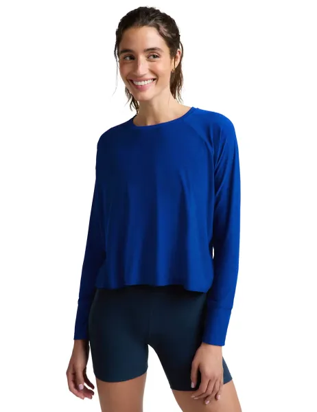 Beyond Yoga Featherweight Daydreamer Long Sleeve Top Royal Blue