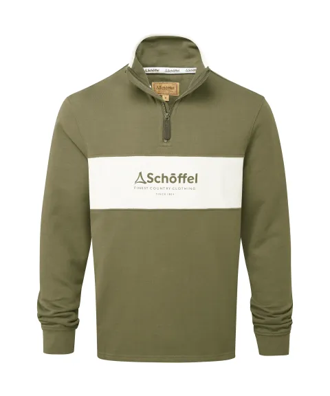 Schöffel Country Trencrom Quarter Zip - Dark Khaki Green
