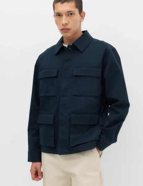 Marks & Spencer Four Pocket Utility Jacket Navy