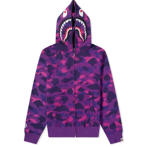 Colour Camo Shark Full Zip Hoodie