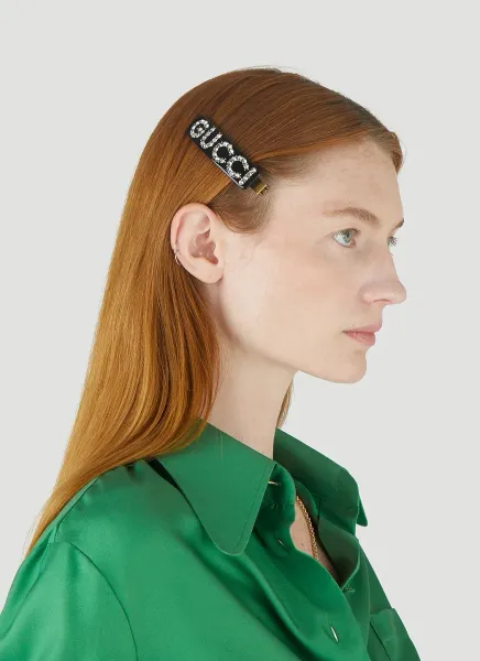 Crystal-Logo Single Hair Clip