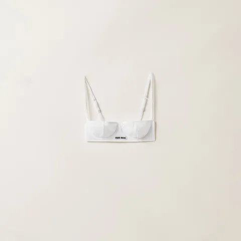Ribbed knit demi bra