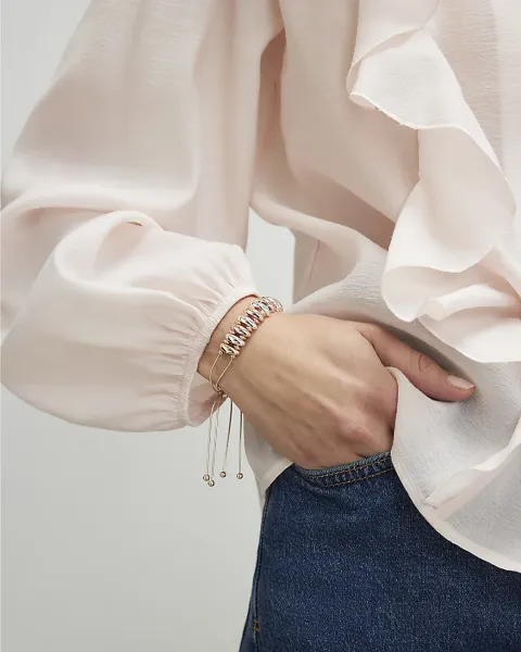River Island Rose And Silver Bracelet