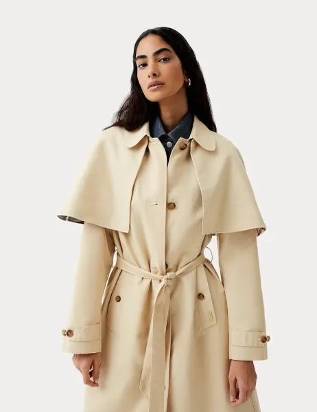 Keltie Pure Cotton Trench Coat Cream