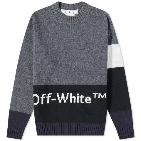 Colour Block Crew Neck Knit