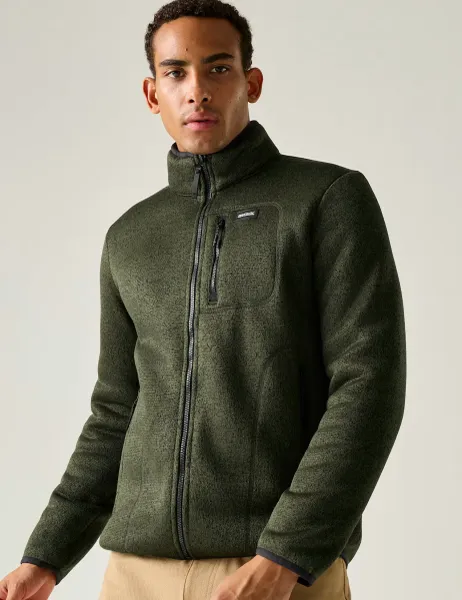 Regatta Barlee Zip Up Funnel Neck Fleece Dark Khaki