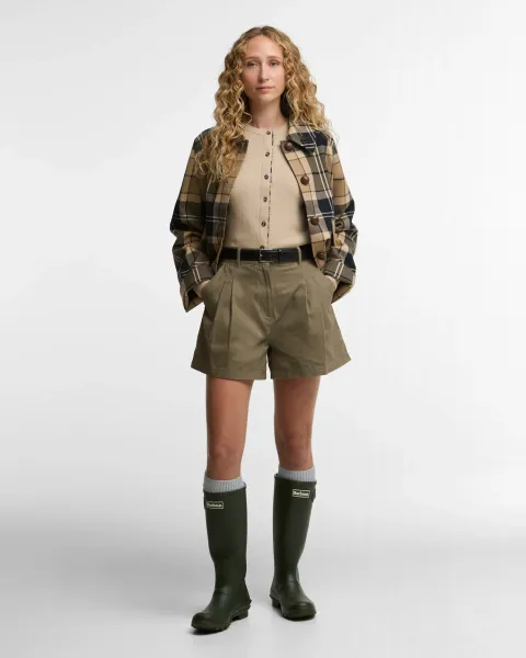 BARBOUR Fern Pleated Shorts