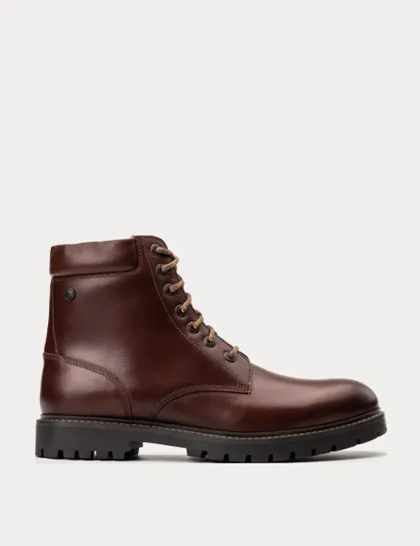 Base London Leather Casual Boots Brown