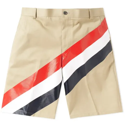 Diagonal Stripe Chino Short