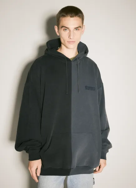 Split Cut-Up Hooded Sweatshirt