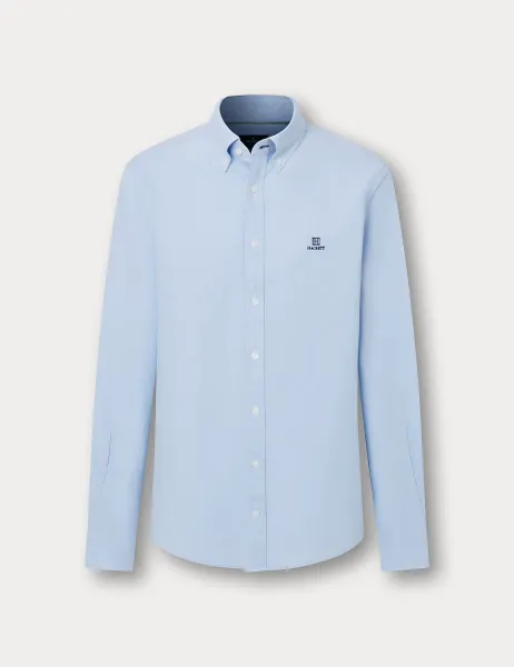 Hackett Heritage Pure Cotton Oxford Shirt Blue