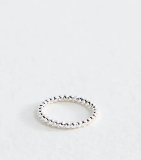 Silver Tone Bubble Ring