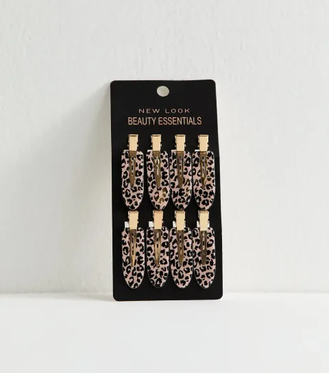Brown Pack of 8 Setting Hair Clips