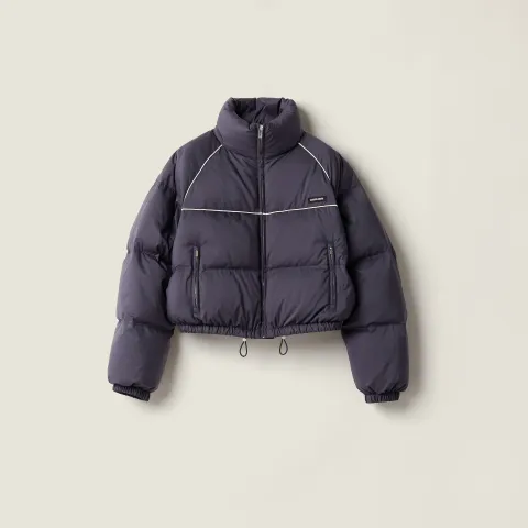 Technical pongé down jacket