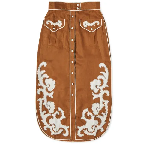 ALÉMAIS Ruby Applique Skirt