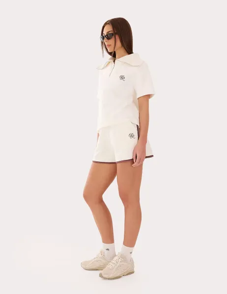 Pure Cotton Collared Top White