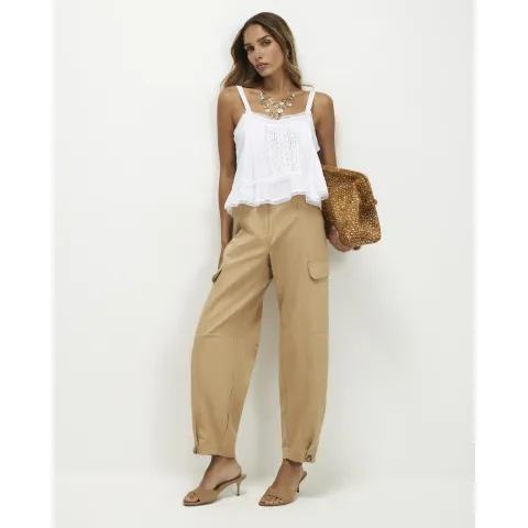 River Island Utility Barrel Leg Trousers