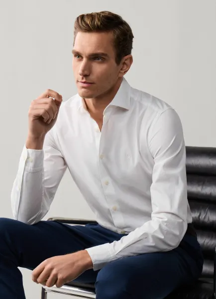 Tailored Fit Stretch Poplin Shirt