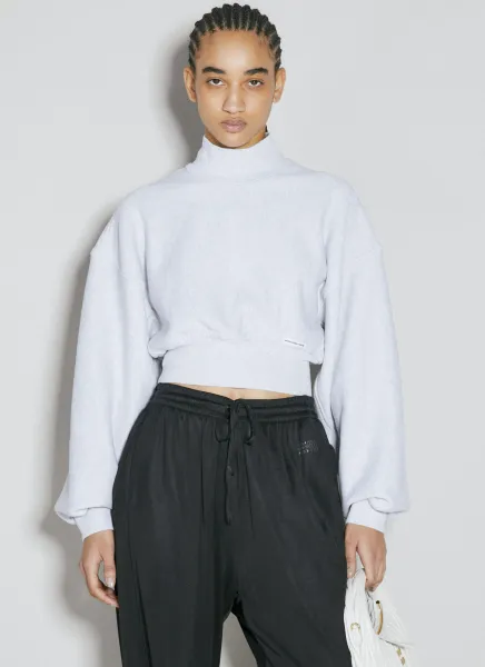 Cropped High Neck Sweater