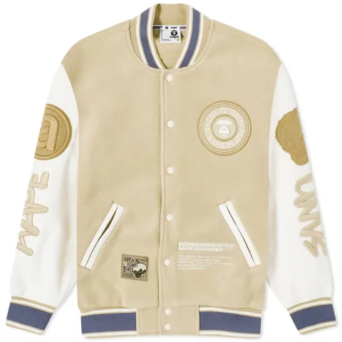 AAPE Dope Fleece Varsity Jacket