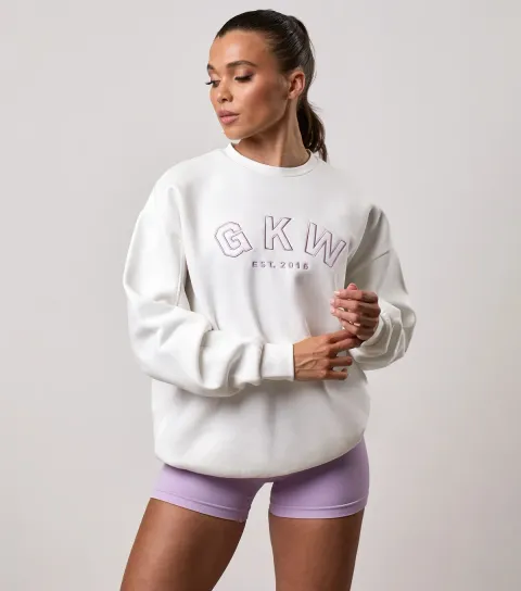 Women's Cream GKW Oversized Crew Neck Sweatshirt