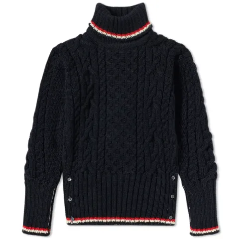 Aran Roll Neck Knit