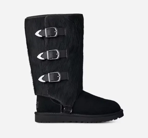 Classic Tall Western Boot, Polyester/Leather