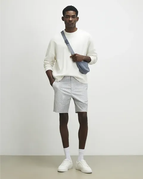 River Island Slim Fit Stripe Shorts