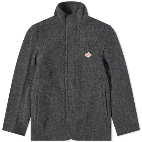 Stand Collared Wool Jacket