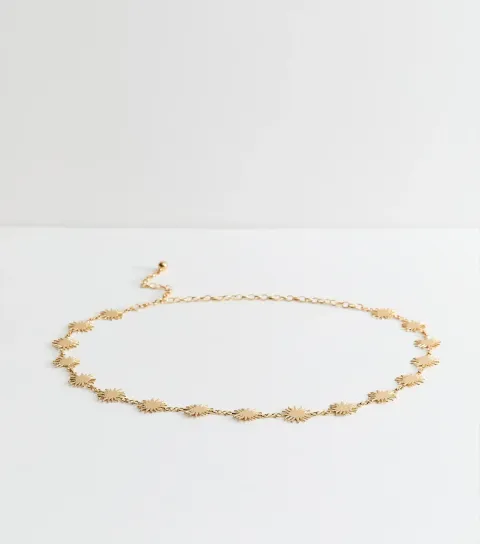 Gold Sunshine Charm Chain Belt