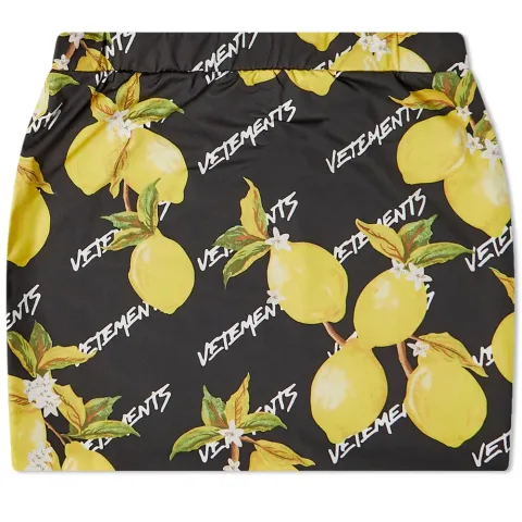 Lemon Monogram Mini Skirt