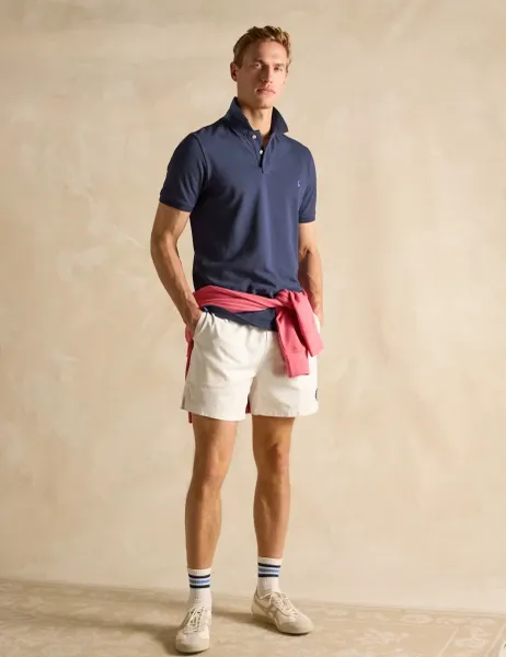 Joules Pure Cotton Piqué Tipped Collar Polo Shirt Navy
