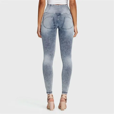 Freddy WRUP Denim - 3 Button High Waisted - Full Length - Stonewash