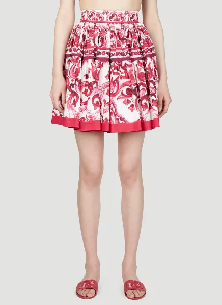 Majolica Print Skirt