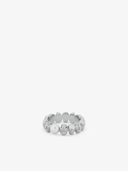 Skulls and Pearl Ring