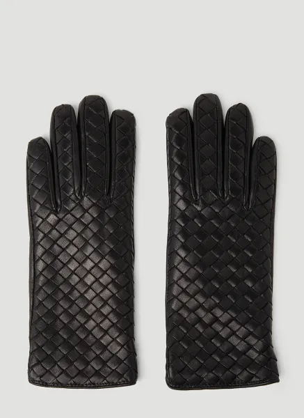 Intrecciato Leather Gloves